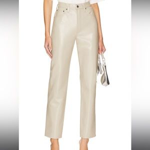 AGOLDE 90s Pinch Waist Leather in Toast, size 25